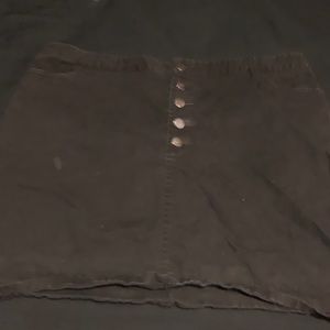 All black button up mini skirt